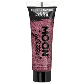 Moon Glitter Holografisk Glitter Hårgelé Rosa