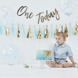 1-års Bursdag Sett Blå