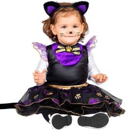 Fiolett Katt Kostyme Baby