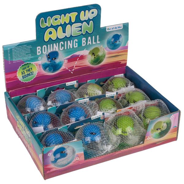 Blinkende Alien Sprettball 6,5 cm