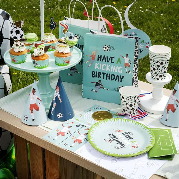 Cupcake Sett Fotballbursdag 12-pakning