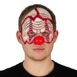 Halvmaske Skummel Klovn Latex