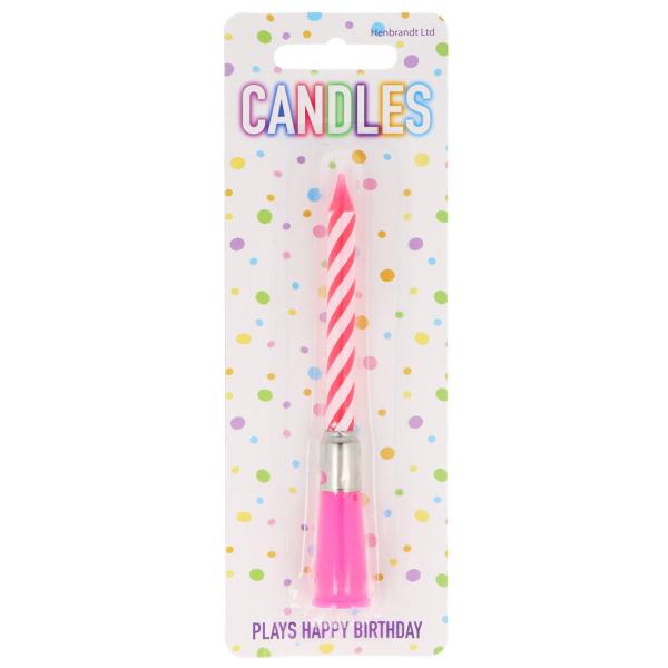 Spillende kakelys Rosa