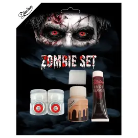 Sminkesett med Kontaktlinser Zombie