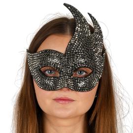 Halvmaske med Glitrende Steiner