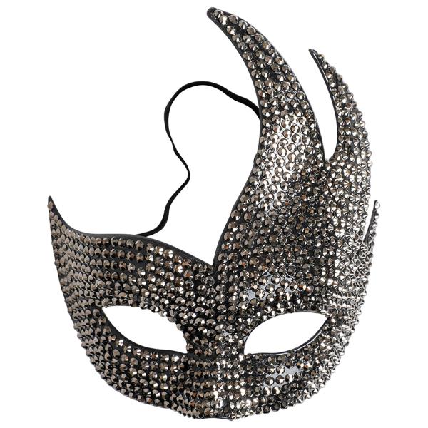 Halvmaske med Glitrende Steiner