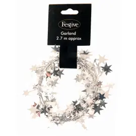 Julegirlander med Stjerner S&oslash;lv