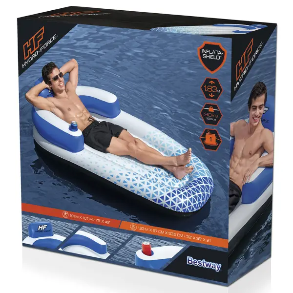 Oppblåsbar Bademadrass Indigo Wave