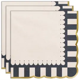 Engangsservietter med Gullkanter 12-pakning