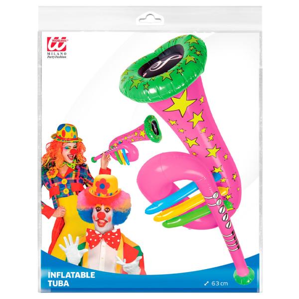 Rosa Oppblåsbar Tuba