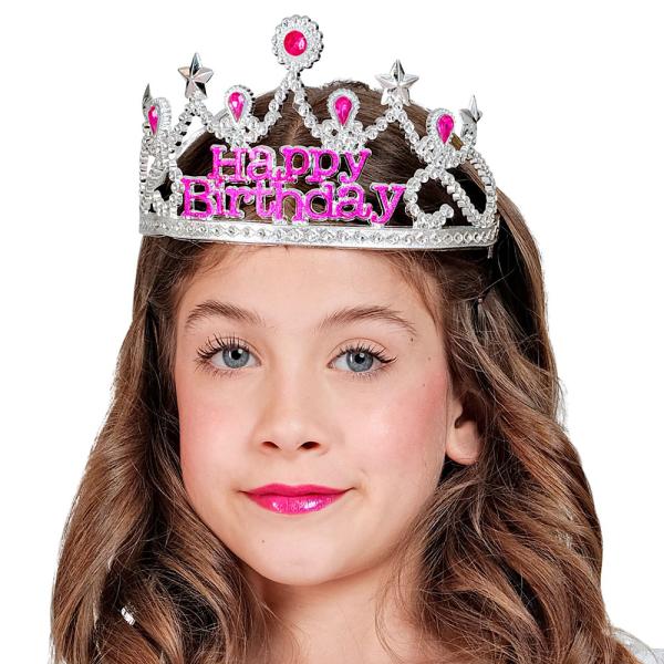 Sølv Tiara Happy Birthday