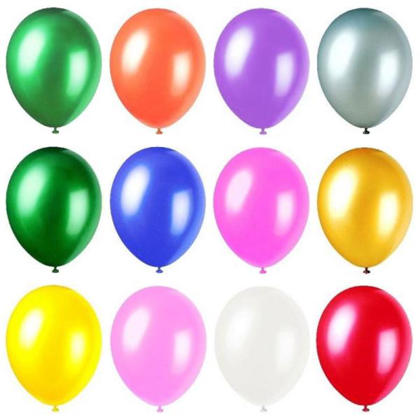 Små Latexballonger Metallic Mix 100-pakning
