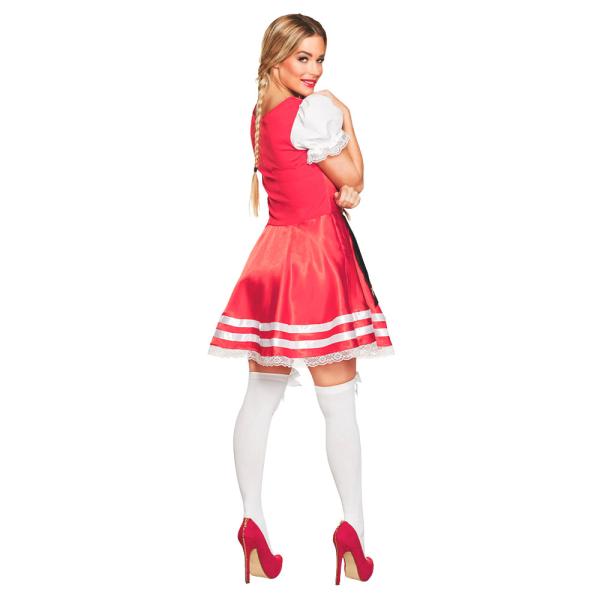 Dirndl Kjole Kostyme Rødt