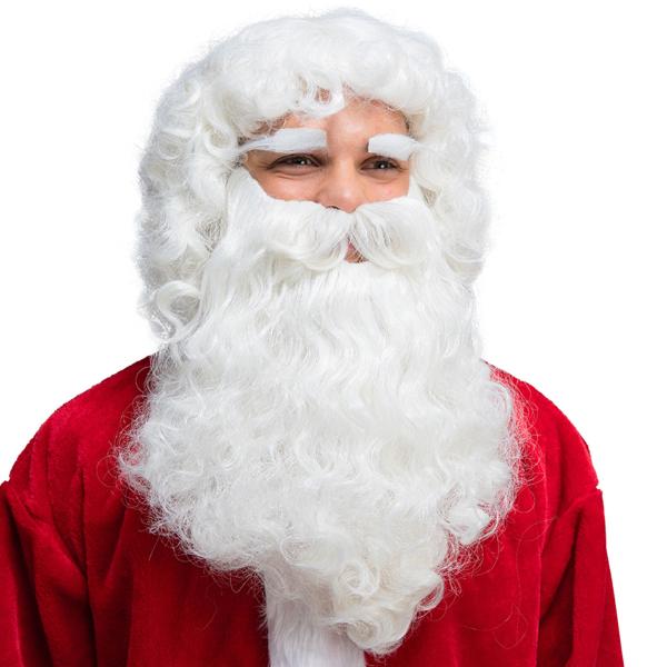 Nisseparykk med Øyenbryn og Skjegg Deluxe