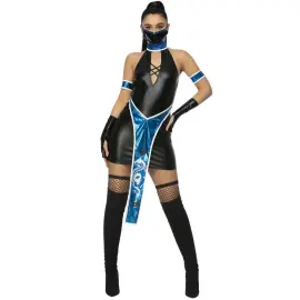 Ninja Kostyme Svart/Bl&aring;