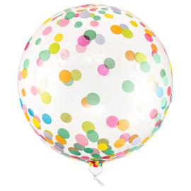 Prikkete Orbz Ballong Crystal Clear Fargeblanding