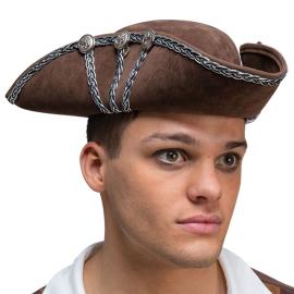 Pirat Trekantet Hatt Brun