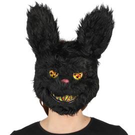 Plysj Skummel Kaninmaske Svart
