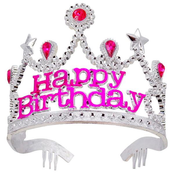 Sølv Tiara Happy Birthday