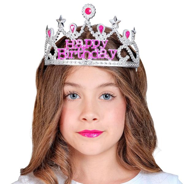 Sølv Tiara Happy Birthday