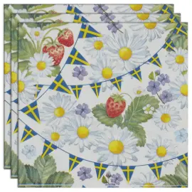 Servietter med Blomster og Girlander 20-pakning