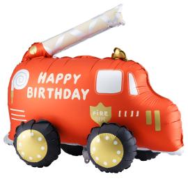 Happy Birthday Folieballong Brannbil