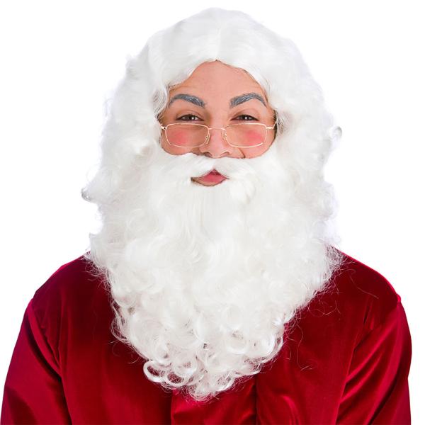 Nisseskjegg med Parykk og Briller Deluxe