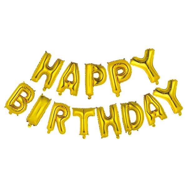 Folieballonger Happy Birthday Gull