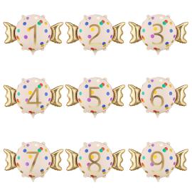 Folieballong Karamell med Tall