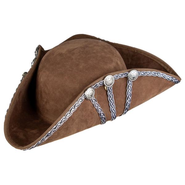 Pirat Trekantet Hatt Brun