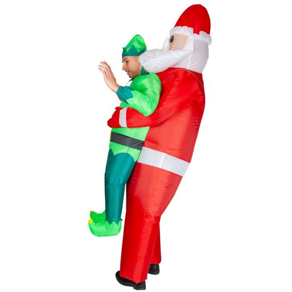 Oppblåsbar Carry Me Drakt Julenissen og Nisse