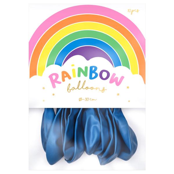 Rainbow Latexballonger Metallic Marineblå