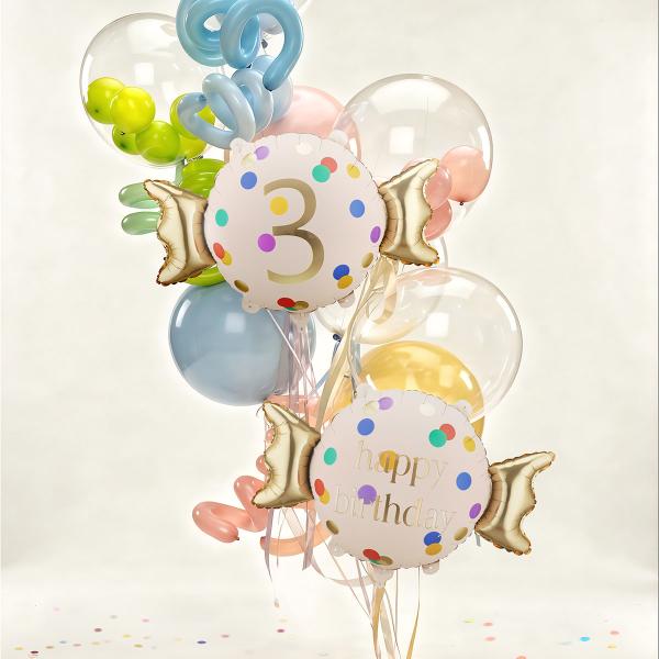 Folieballong Karamell med Tall