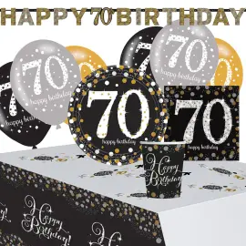 70-års Bursdag Sparkling Celebration Kit 8 Pers
