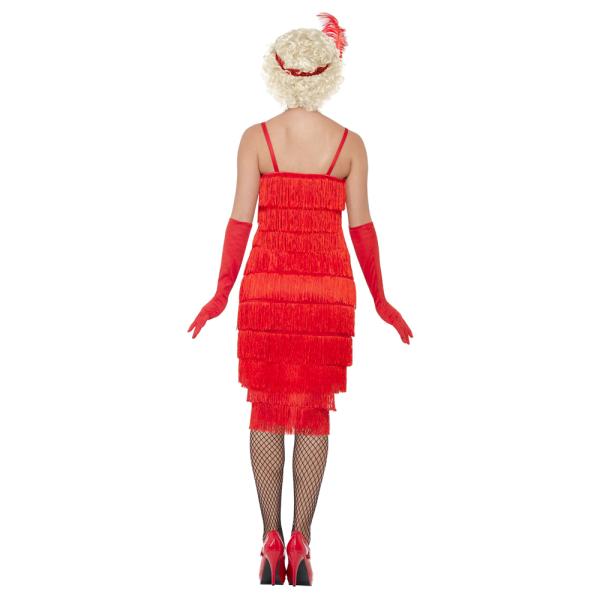 Flapper Kjole Lang Rødt Kostyme
