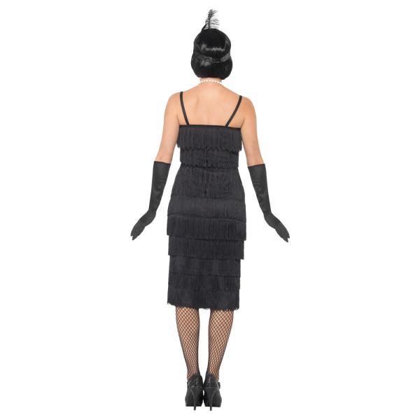 Flapper Kjole Lang Svart Kostyme