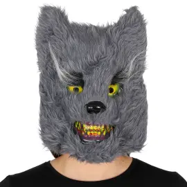 Plysj Skummel Ulvemaske Gr&aring;