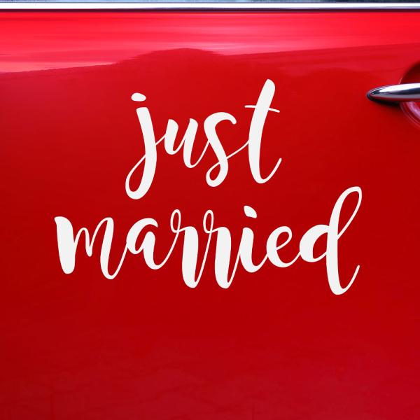 Just Married Klistremerke
