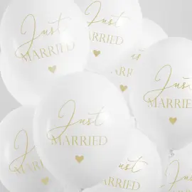 Just Married Latexballonger 50-pakning