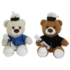 Studentbamse Bj&oslash;rn med Diplom 15 cm
