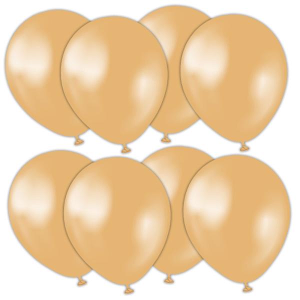 Latexballonger Metallic Gull 13 cm 25-pakning