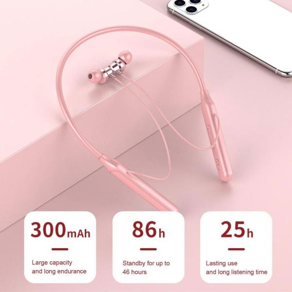 Trådløst In Ear Treningsheadset Rosa