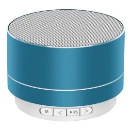 Rund Mini Bluetooth Høyttaler Blå