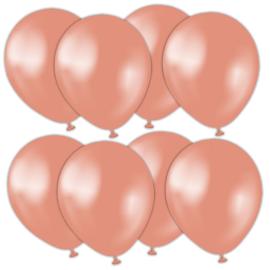 Latexballonger Metallic Rosegull 13 cm 25-pakning
