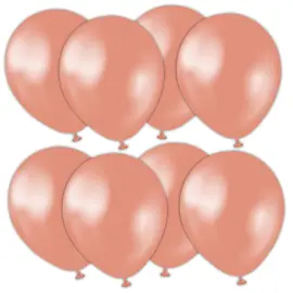 Latexballonger Metallic Rosegull 13 cm 25-pakning