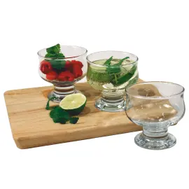 Dessertskåler med Fot 3-pakning