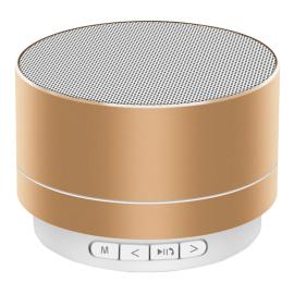Rund Mini Bluetooth Høyttaler Gull