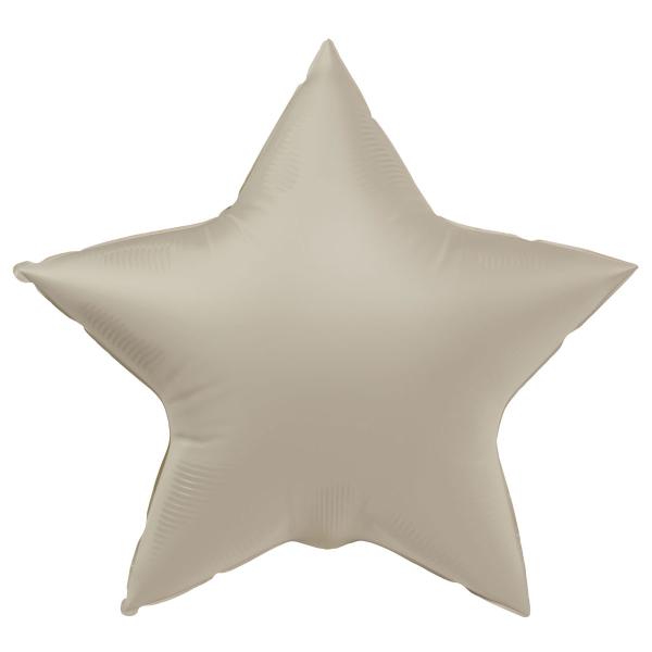 Folieballong Stjerne Creamy Latte Matt