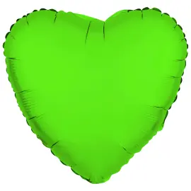 Folieballong Hjerte Neongr&oslash;nn