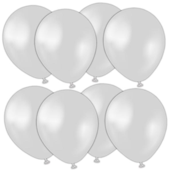 Latexballonger Metallic Sølv 13 cm 25-pakning